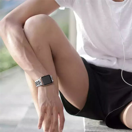 Correia Desportiva Respirável para Apple Watch, Band, Correa, iWatch Series 8, SE, 7, 6, 5, 9 Ultra, 44mm, 49mm, 45mm, 40mm, 41 milímetros, 38 milímetros, 42 milímetros