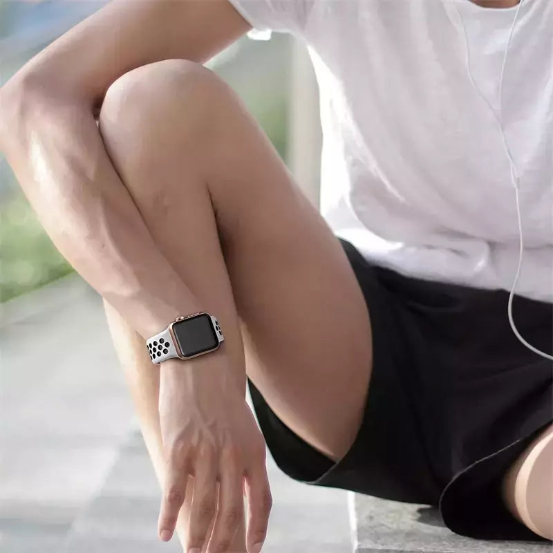 Correia Desportiva Respirável para Apple Watch, Band, Correa, iWatch Series 8, SE, 7, 6, 5, 9 Ultra, 44mm, 49mm, 45mm, 40mm, 41 milímetros, 38 milímetros, 42 milímetros