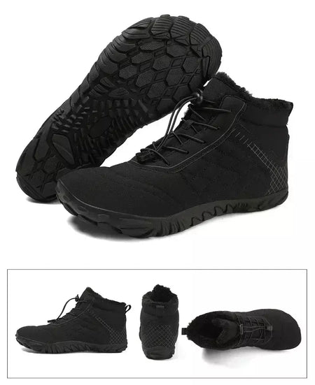 2024 novas botas de inverno para homens neve descalço mulheres ao ar livre antiderrapante pele quente tênis casuais plus size botas de tornozelo sapatos de caminhada