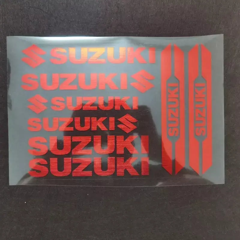 Para suzuki motocicleta adesivos decorativos personalizados corpo capacete absorção de choque criativo à prova dwaterproof água modificado adesivos