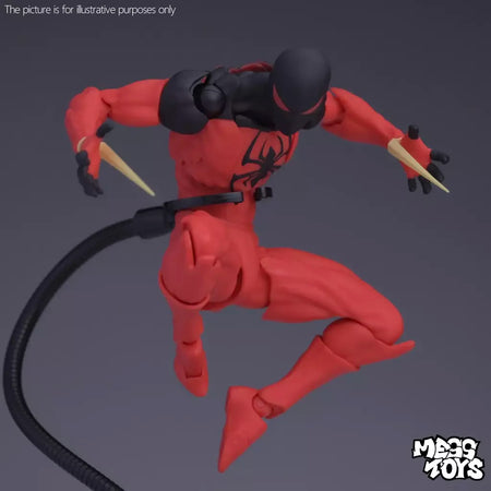Novo messtooys spiderman figura ct brinquedos preto vermelho homem aranha estatueta bagunça brinquedos anime figura de ação estátua modelo presentes brinquedos do miúdo