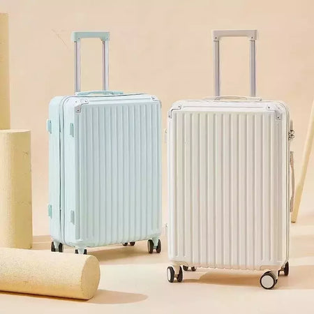 Mala de alumínio do curso do quadro, portador de bagagem, caixa do trole, cabine de transporte, 20 "24" 28";;VERDADEIRO;;"A09White suitcase,28 Inch