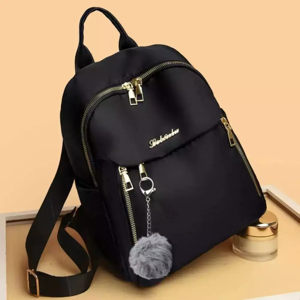 Simples Preto Grande Capacidade Mochilas para Mulheres, Bolsa de Viagem, Sólida Harajuku Student Schoolbag, Mochila Oxford, Unisex Bags