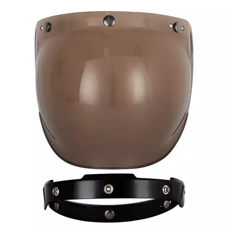 Capacete de motocicleta bolha escudo viseira anti-nevoeiro proteção uv lente hd para capacete retro rosto aberto meio capacete bolha óculos lente