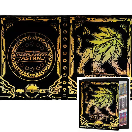 Álbum de cartões 4/9 protetor 240/540 pçs cartão livro mapa carta titular pasta dos desenhos animados charizard mewtwo vmax gx cartões coleção pasta