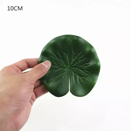 Lifelike Floating Lotus Artificial Flower Decoration, Water Lily, Micro Paisagem para Casamento, Lagoa, Jardim, Decoração de Plantas Falsas, 10pcs