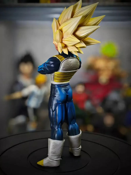 Vf em estoque 33cm dragon ball z ssj3 vegeta modelo super saiyan 3 vegeta figura de ação estátua modelo colecionável brinquedo presente
