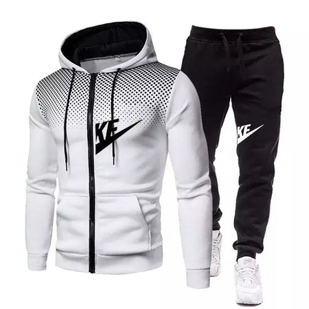 Conjuntos de moletom e calças com zíper masculino, roupa esportiva quente, roupa de treino casual masculina, suéter, outono, inverno, novo, 2022, 2 peças