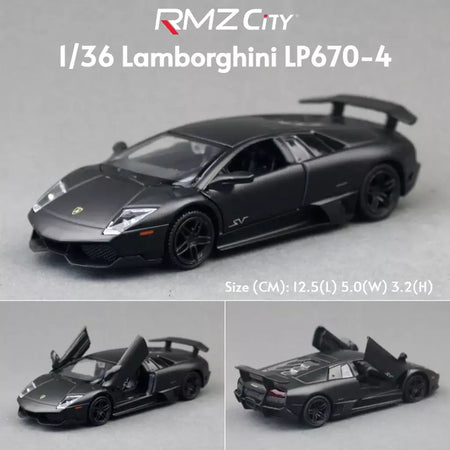 1/36 lamborghini super esporte modelo de carro de brinquedo para crianças rmz city diecast metal miniatura puxar para trás coleção presente criança meninos