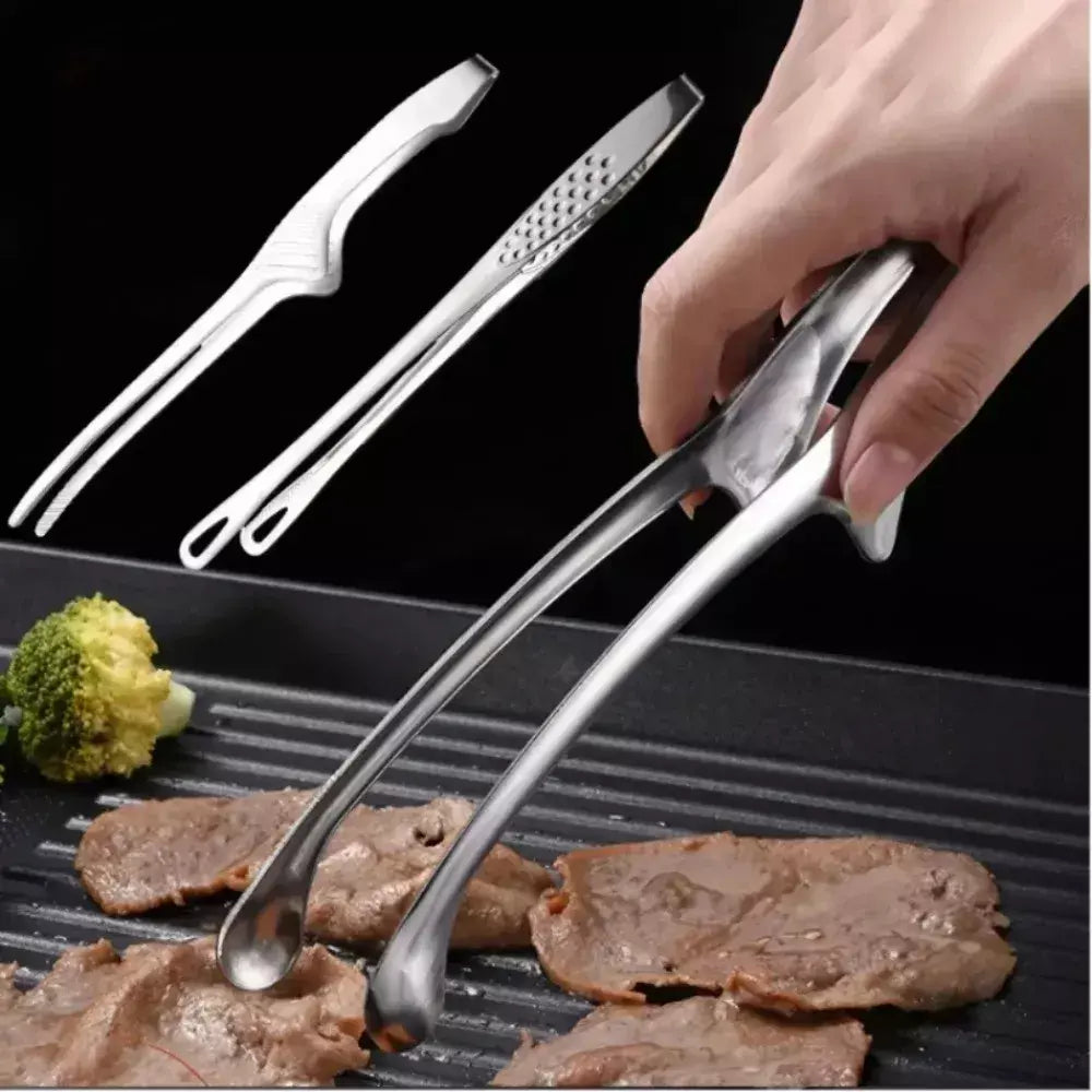 304 pinças de alimentos de aço inoxidável alça longa antiderrapante pinças de churrasco pinças de bife cozinha ferramentas de cozinha acessórios de cozinha