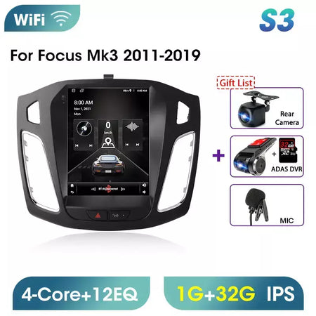 Srnubi 2 din 9.7 "android 13 carplay rádio do carro para ford focus 3 mk 3 2011 2012 - 2019 reprodutor multimídia 2din gps auto estéreo dvd