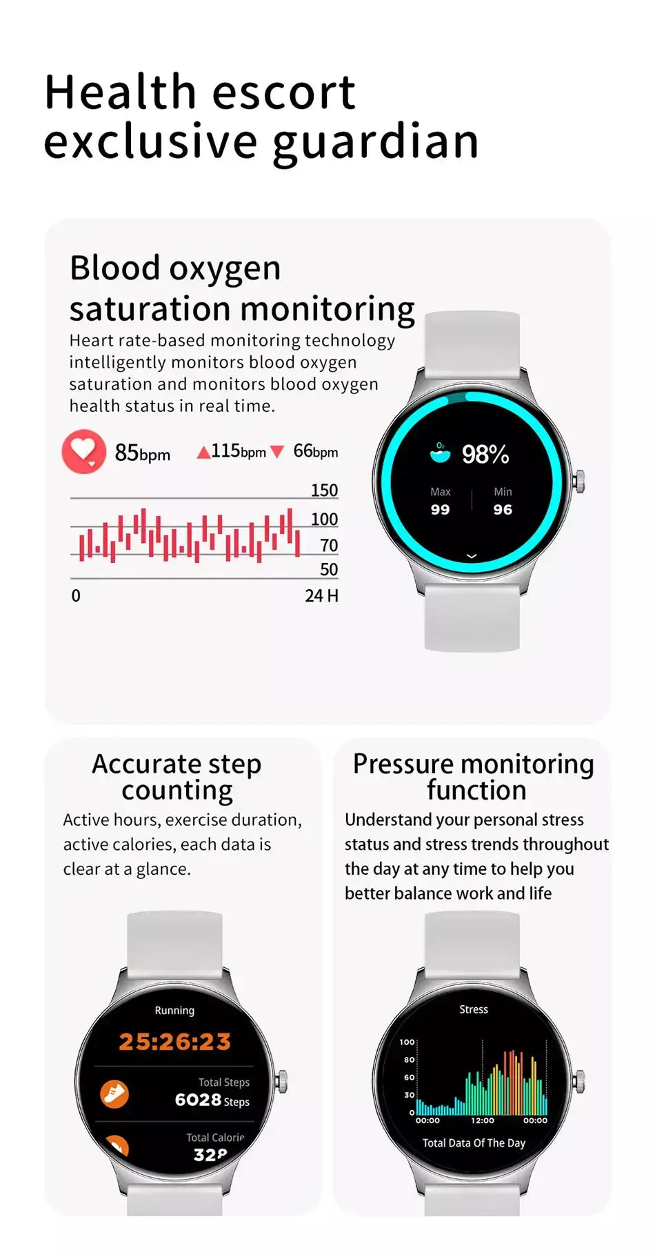 Para huawei novo ultra fino amoled relógio inteligente tela feminina sempre exibir tempo freqüência cardíaca bt chamando high-end moda smartwatch