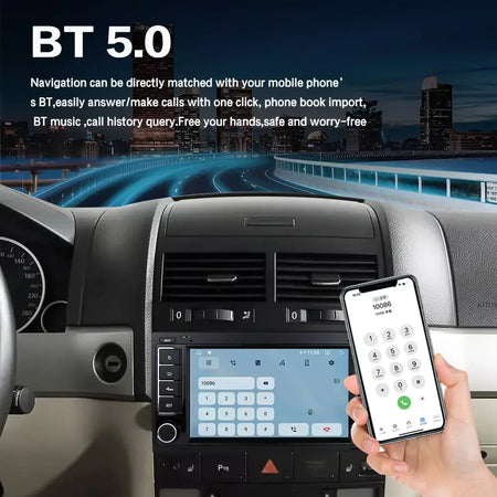 Leitor multimídia carro com Bluetooth, Android 13, 2 Din, Carplay para Touareg T5 Transporter, Volkswagen VW 2002-2010, Auto Bluetooth