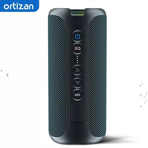 Ortizan X8 Pro Alto-falante Bluetooth portátil com som estéreo de 40 W, graves ricos, IPX7 à prova d'água, 30 horas de reprodução, luzes de cores mistas, 3 EQ