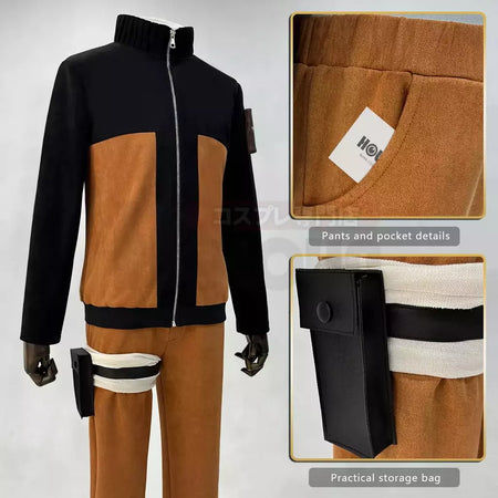 Holoun anime uzumaki cosplay traje adulto versão calças superiores cocar natal presente de ano novo cos convenção