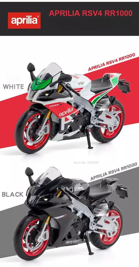 1:12 apulia rsv4 suzuki gsx liga modelo de carro da motocicleta brinquedos diecast roda dianteira direção suspensão da roda traseira presentes das crianças