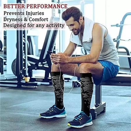 Novas meias de compressão graduadas crossfit treinamento corrida recuperação ciclismo meias de viagem ao ar livre das mulheres dos homens correndo meias esportivas