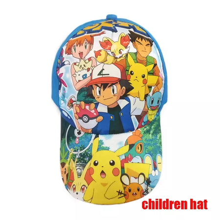 Anime figura pokemon boné de beisebol pikachu chapéu ajustável pokemon cosplay hip hop dos desenhos animados chapéus adultos menino menina crianças presentes aniversário