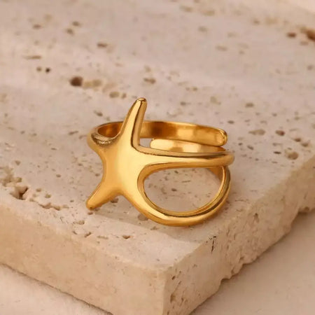 Anéis geométricos de zircônia de aço inoxidável para mulheres luxo mau olhado cor dourada ajustável na moda casamento estética jewerly presente