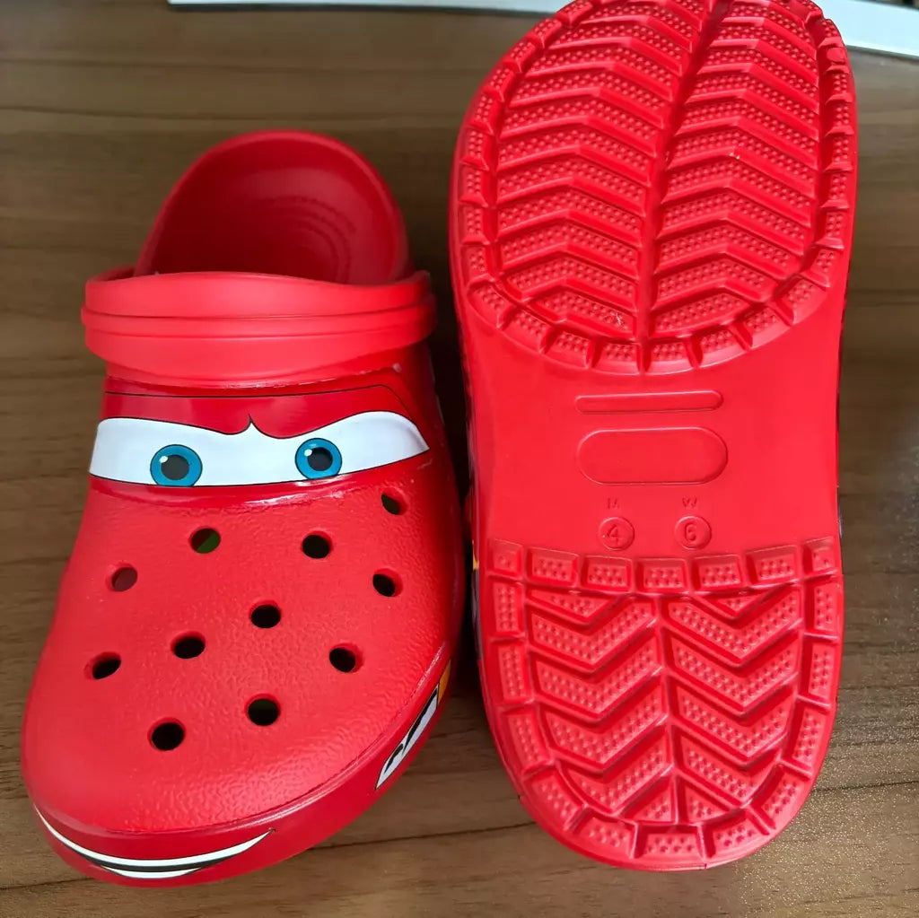 Disney mcqueens pixar dos desenhos animados sólido à prova dwaterproof água chinelos ao ar livre sandálias de areia casual respirável tornozelo-envoltório eva sapatos adultos presentes