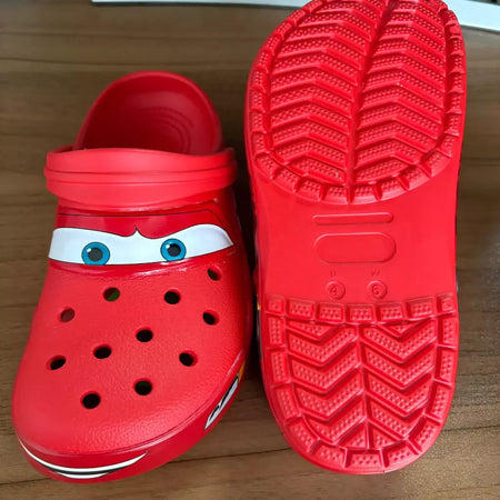 Disney mcqueens pixar dos desenhos animados sólido à prova dwaterproof água chinelos ao ar livre sandálias de areia casual respirável tornozelo-envoltório eva sapatos adultos presentes