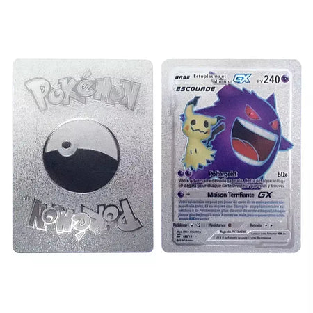 Pokemon arco-íris cartões ouro prata vmax gx cartão coleção batalha trainer cartão espanhol inglês francês criança brinquedos presentes de natal
