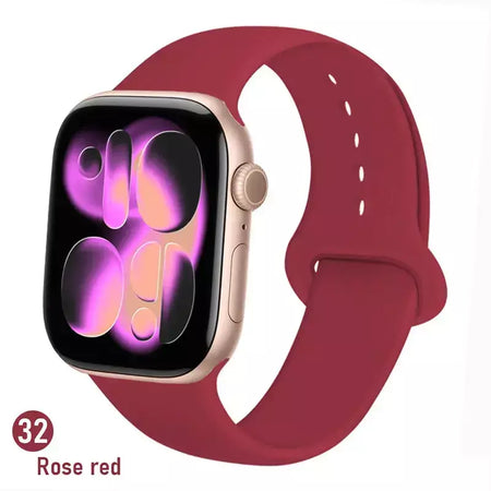 Pulseiras de silicone para apple watch pulseira 44mm 45mm 40 41mm 42-46mm pulseiras esportivas iwatch série 10 11 9 8 7 6 5 4 se ultra 3/2 49mm