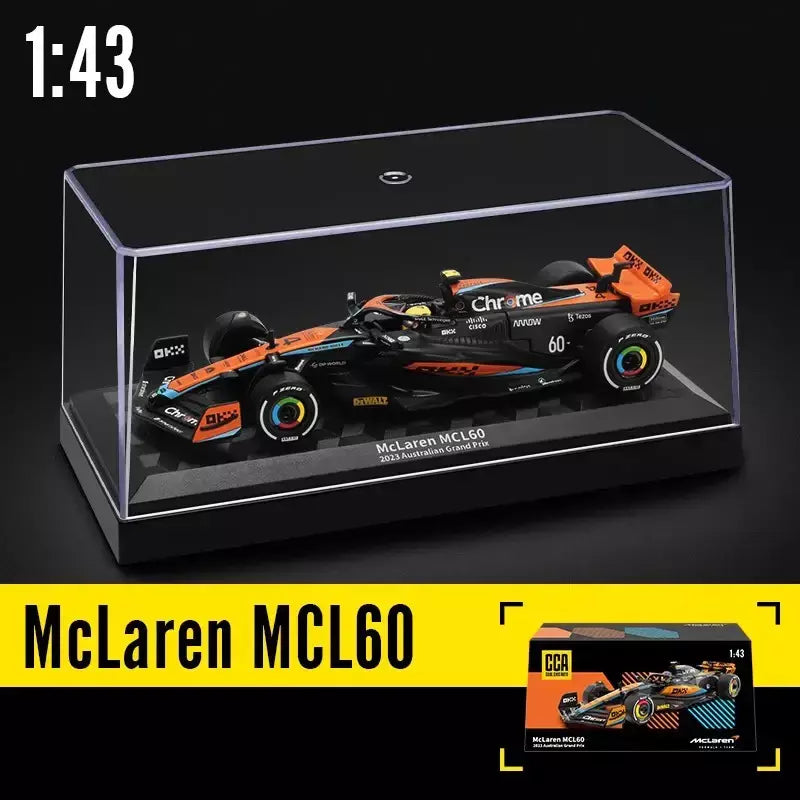 1:43 MCL60 2023 4 # Lando Norris P2 British GP Mclaren F1 #81 Oscar Piastri Diecast coleção de modelos de liga de amor clássico Hobby