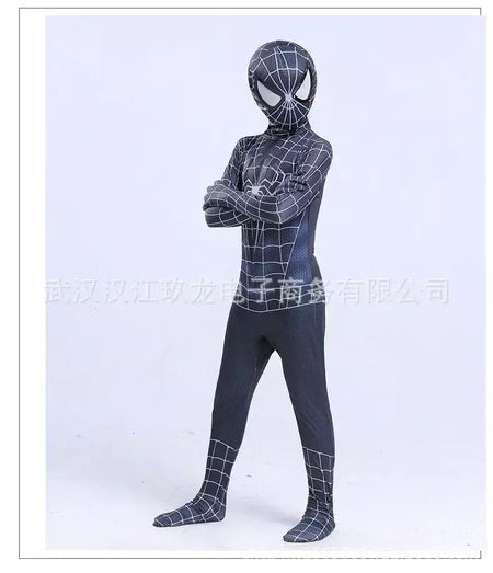 Crianças super-herói spiderman cosplay traje homem de ferro pantera negra zentai macacão bodysuit trajes de festa de halloween para meninos meninas
