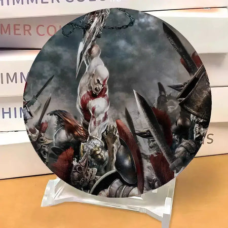 Deus da guerra emblemas criativo folha de flandres botão pinsbrooch citações criativas crachá roupas mochila jóias presente para crianças amigos