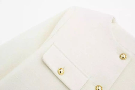 TRAF-Casaco Cropped feminino com botão dourado, blazer bomber, streetwear chique, blusa de casacos femininos, moda primavera, 2022
