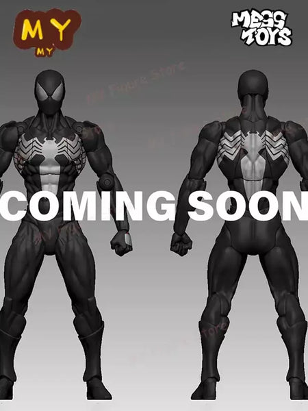 Novo messtooys spiderman figura ct brinquedos preto vermelho homem aranha estatueta bagunça brinquedos anime figura de ação estátua modelo presentes brinquedos do miúdo