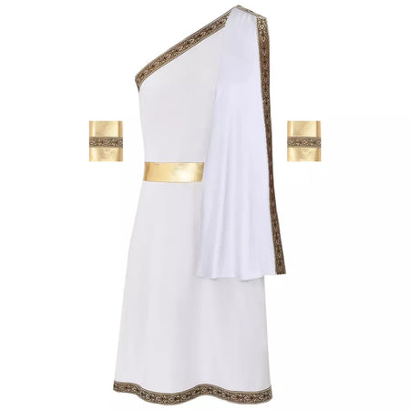 Homens antigo deus grego gladiador halloween cosplay trajes toga com mangas rei romano príncipe toga robe vestido punhos destacáveis