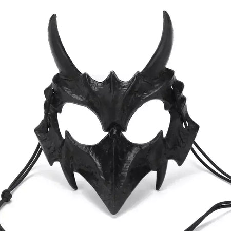 Festa crânio máscara dentes longos demônio esqueleto meia máscara facial lobo dragão tigre houjuu nue máscara cosplay traje de halloween adereços