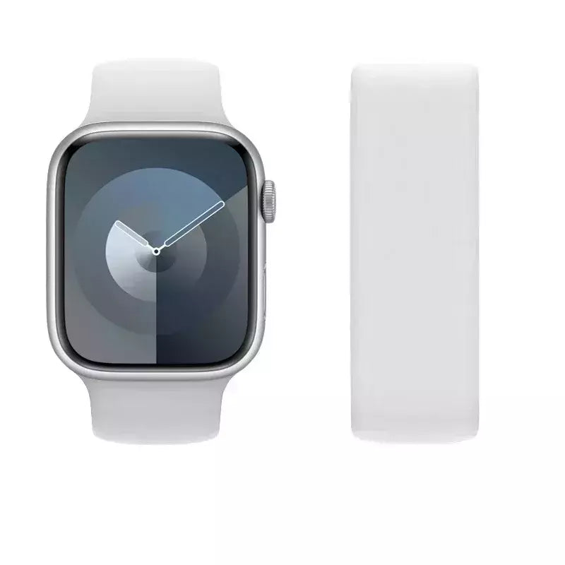 Silicone Solo Loop Band para Apple Watch, Belt Bracelet Strap, iWatch Series 9, 8, 7, 6, SE, Ultra 2, 40mm, 44mm, 45mm, 41mm, 49 milímetros, 38 milímetros, 42 milímetros