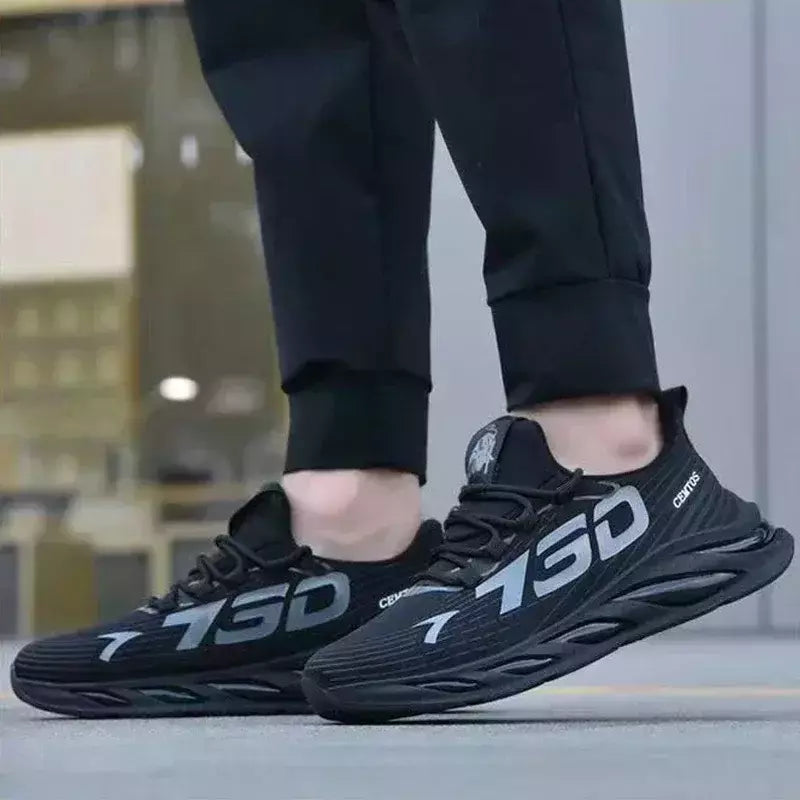 Sapatos esportivos masculinos casuais de malha leve verão respirável legal tênis de corrida moda sola macia confortável antiderrapante tênis masculinos