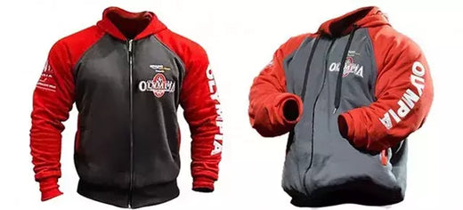 Olympia-Hoodies masculinos para musculação, moletom fitness, pulôver, roupas esportivas, masculino, jaqueta com capuz, roupas para treino