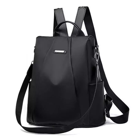 Mochila de nylon multifuncional para mulheres, bolsa escolar casual para meninas, alça destacável, bolsa de ombro de viagem, cor sólida, nova moda