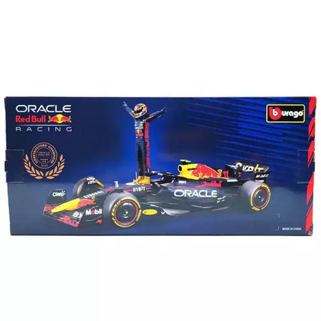 Bburago-Modelo de carro Red Bull Racing, 1:24, 2023, F1, RB19 + boneca vencedora, 1 # Verstappen, 11 # Perez, Fórmula Um, Modelo Super Toy Car