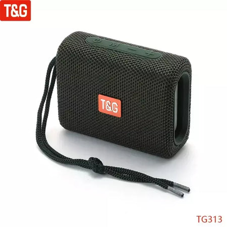 Alto-falante bluetooth tg313 mini amplificador portátil ao ar livre à prova dwaterproof água baixo alta fidelidade caixa de alto-falante luz led suporte cartão tf rádio fm