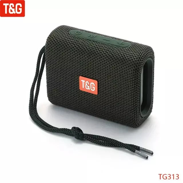 Alto-falante bluetooth tg313 mini amplificador portátil ao ar livre à prova dwaterproof água baixo alta fidelidade caixa de alto-falante luz led suporte cartão tf rádio fm