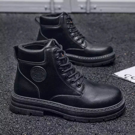 Botas masculinas de camurça de alta qualidade, botas quentes de inverno, sapatos de trabalho ao ar livre, botas de caminhada, novo, 2022