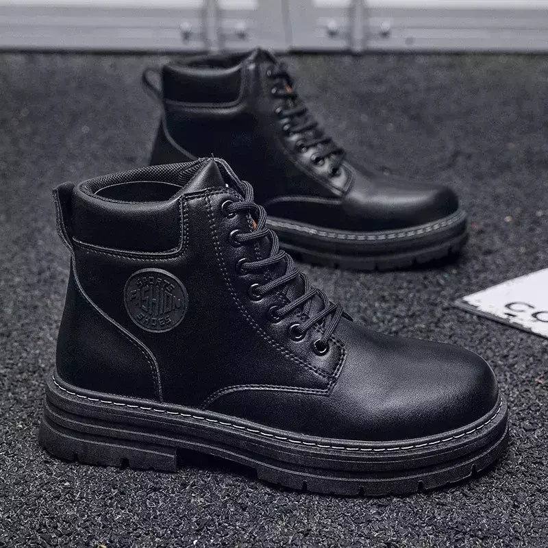 Botas masculinas de camurça de alta qualidade, botas quentes de inverno, sapatos de trabalho ao ar livre, botas de caminhada, novo, 2022