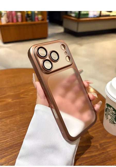 Mais recente laranja ultra fino fosco caso de telefone para iphone 17 pro max 17pro 17 com lente filme proteção à prova de choque duro pc capa