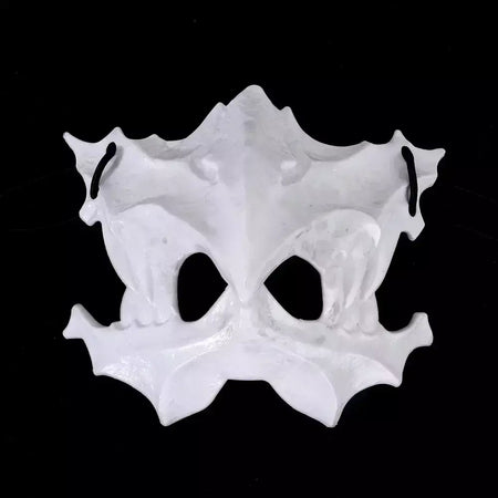 Festa crânio máscara dentes longos demônio esqueleto meia máscara facial lobo dragão tigre houjuu nue máscara cosplay traje de halloween adereços