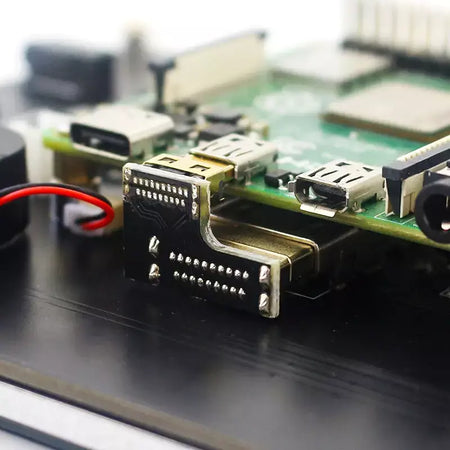 7 Polegada display portátil ips lcd tela de toque capacitivo 1024x600 monitor alto-falantes opcionais para raspberry pi 5 4b 3b + computador portátil