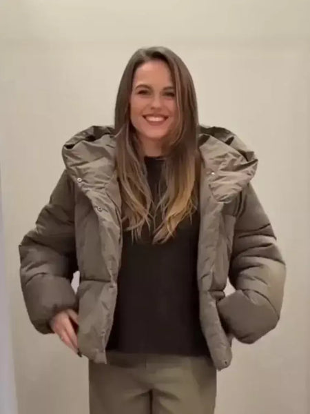 Inverno quente curto puffer jaquetas feminino solto parkas casaco moda com capuz pão jaqueta outwear algodão-acolchoado jaqueta