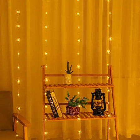 6x3m/3x3m grinalda na cortina festão de alimentação usb (com controle remoto) guirlanda de ano novo luzes led decoração de natal