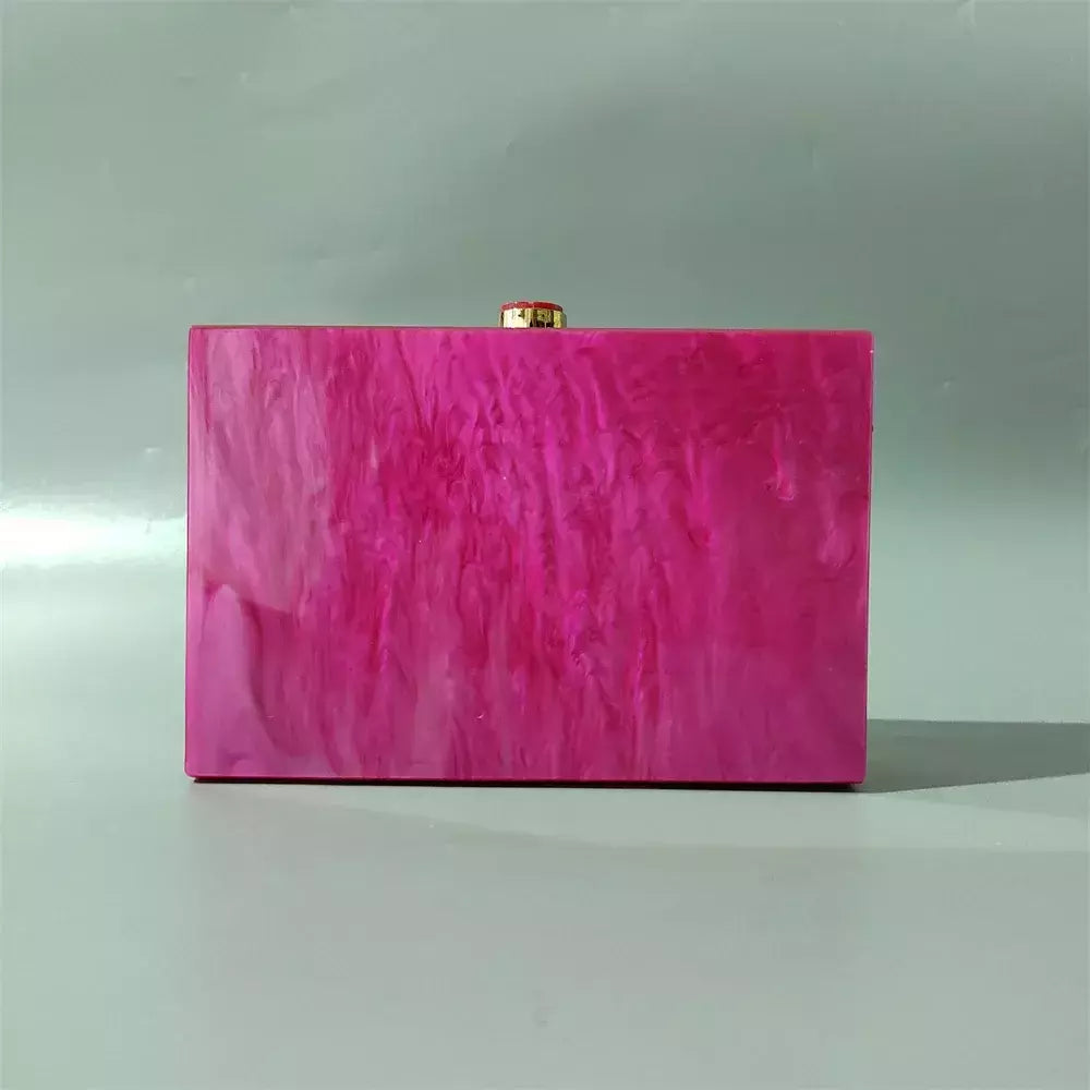 Saco de noite de luxo acrílico para mulheres, sacos na moda, bolsas de marca verde, bege, festa, casual, caixa bonito, mini embreagem, bolsa, carteira, carteira, novo