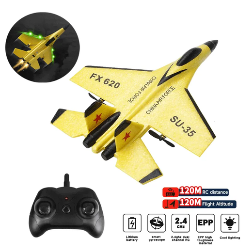 Avião de combate de controle remoto para crianças, RC Foam Aircraft, SU-35 Plane, 2.4G Radio Control Glider, brinquedos para meninos
